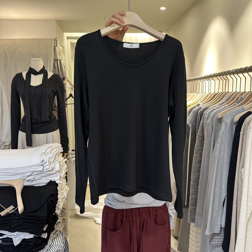 LIL東大門㊣直郵女士新款人氣休閑職業時尚推薦熱賣長袖T恤LIL長袖T恤圖色2