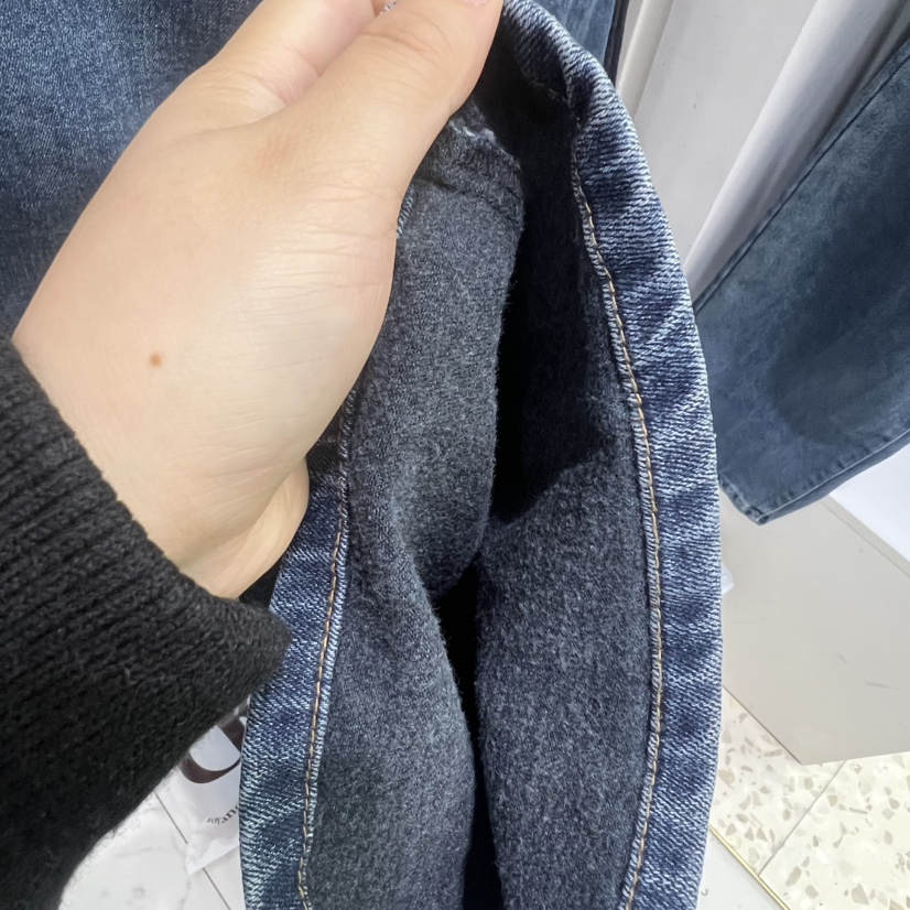 VANILLA J東大門㊣實拍女裝新款25秋冬人氣休閑牛仔褲加絨VANILLA J牛仔褲