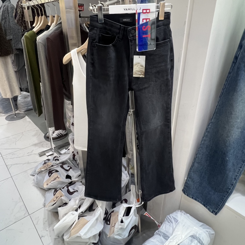 VANILLA J東大門㊣實拍女裝新款25秋冬人氣休閑牛仔褲加絨VANILLA J牛仔褲圖色2
