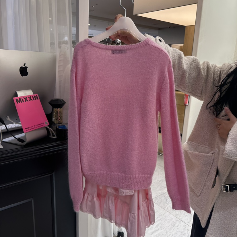 MIXXIN東大門㊣代購女士新品熱賣時尚推薦真品休閑毛衣馬海毛MIXXIN毛衣