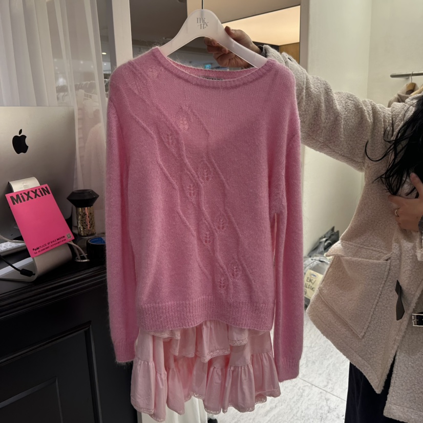 MIXXIN東大門㊣代購女士新品熱賣時尚推薦真品休閑毛衣馬海毛MIXXIN毛衣圖色4