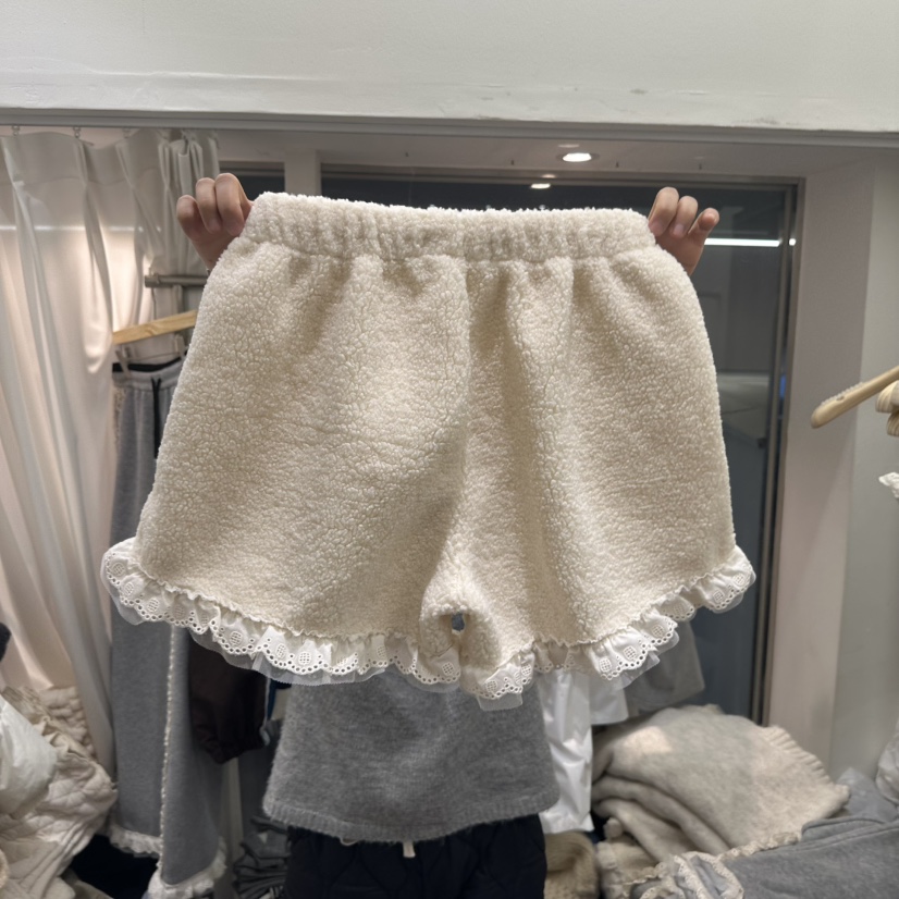 ARANCIA東大門㊣實拍女士新款25秋冬推薦人氣真品短褲羊毛蕾絲ARANCIA短褲