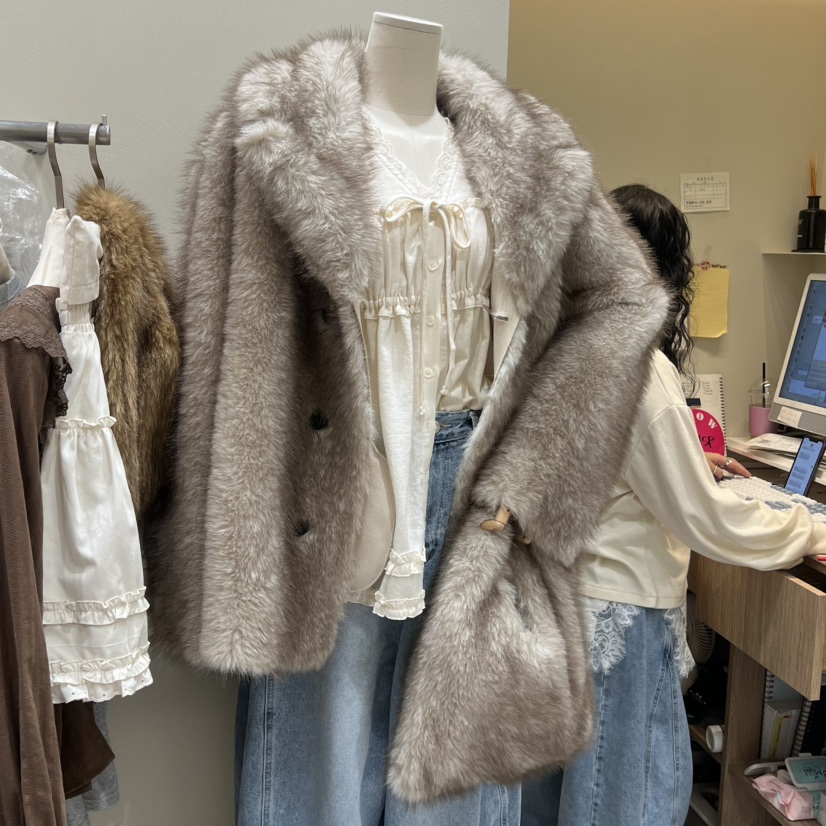 BY FLOW東大門㊣直郵女士新品熱賣推薦職業短款大衣兩面穿BY FLOW短款大衣圖色2