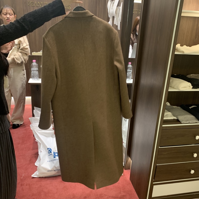 PEANUT BUTTER東大門㊣代購女裝新品職業時尚人氣中長款大衣PEANUT BUTTER中長款大衣