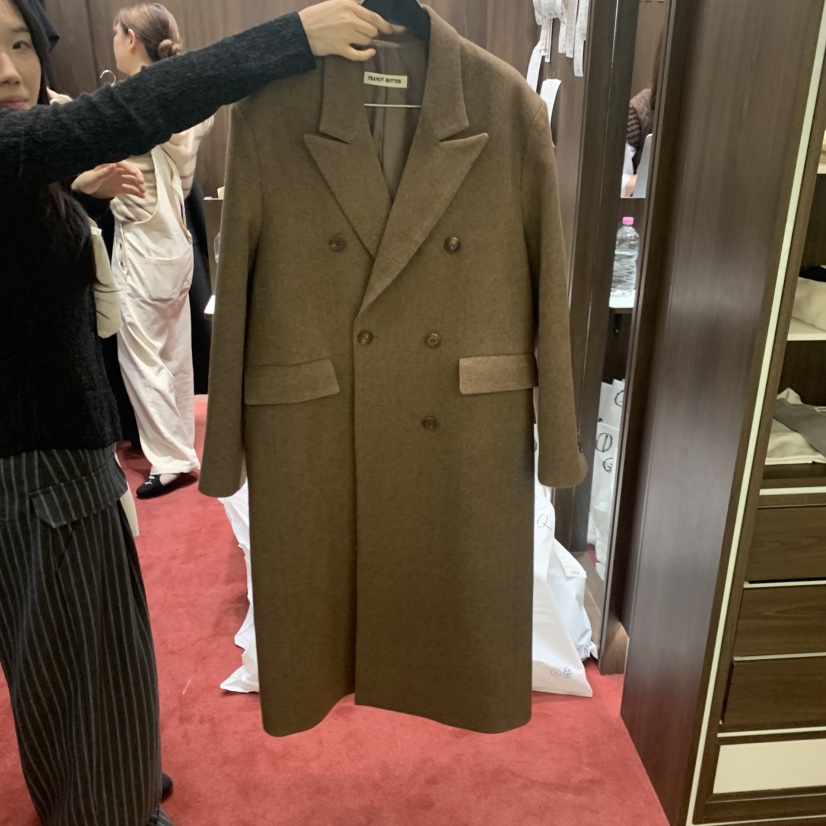 PEANUT BUTTER東大門㊣代購女裝新品職業時尚人氣中長款大衣PEANUT BUTTER中長款大衣圖色2