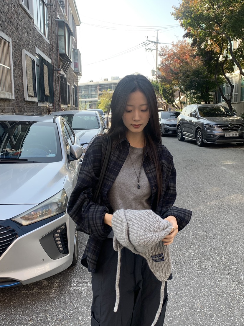 ALOT韓國直郵㊣女士新品真品時尚人氣推薦襯衫蕾絲衫抓絨格子A LOT襯衫/蕾絲衫