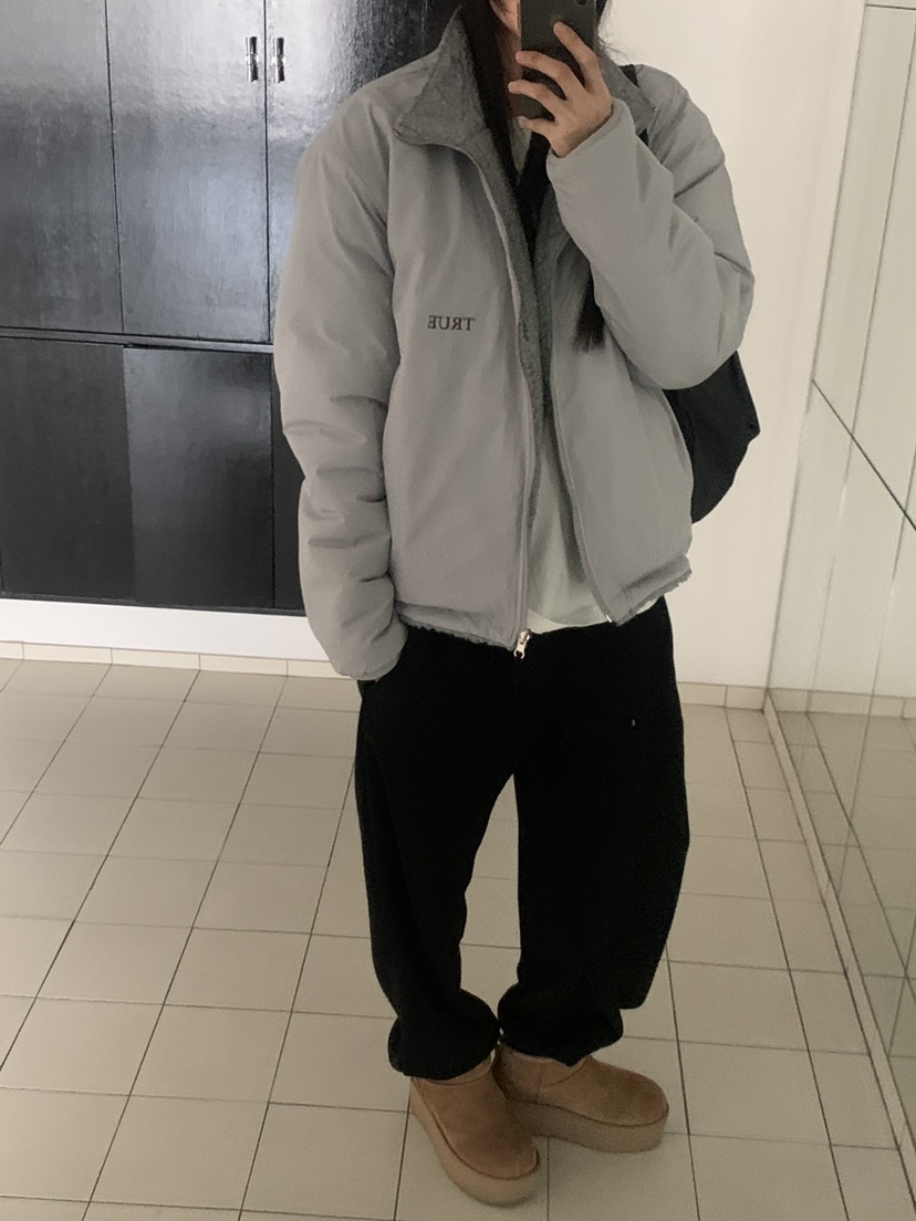 TRUE韓國直郵㊣女裝新品真品熱賣職業推薦25秋冬夾克兩面穿TRUE夾克