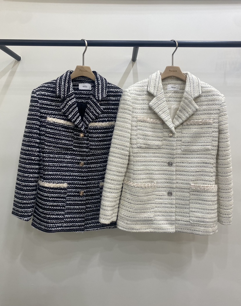 PERSON韓國代購㊣女士新品職業休閑推薦人氣熱賣時尚真品夾克PERSON夾克