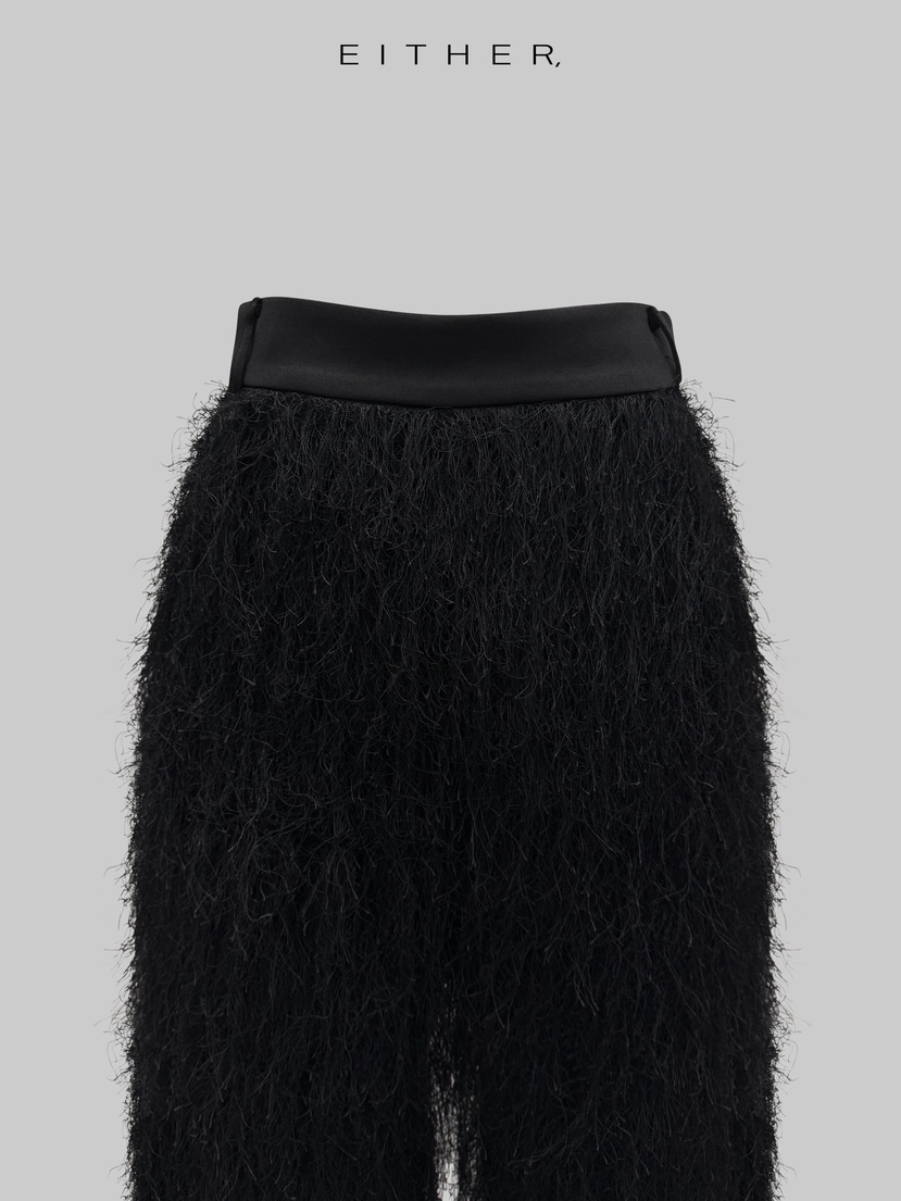 EITHER韓國代購㊣女士新品熱賣25秋冬推薦人氣職業休閑褲流蘇EITHER休閑褲