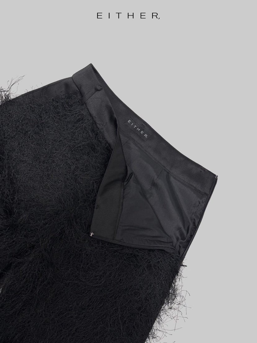 EITHER韓國代購㊣女士新品熱賣25秋冬推薦人氣職業休閑褲流蘇EITHER休閑褲