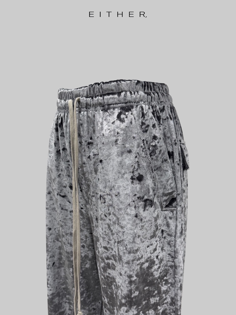 EITHER韓國代購㊣女裝新款真品休閑職業熱賣人氣休閑褲天鵝絨EITHER休閑褲