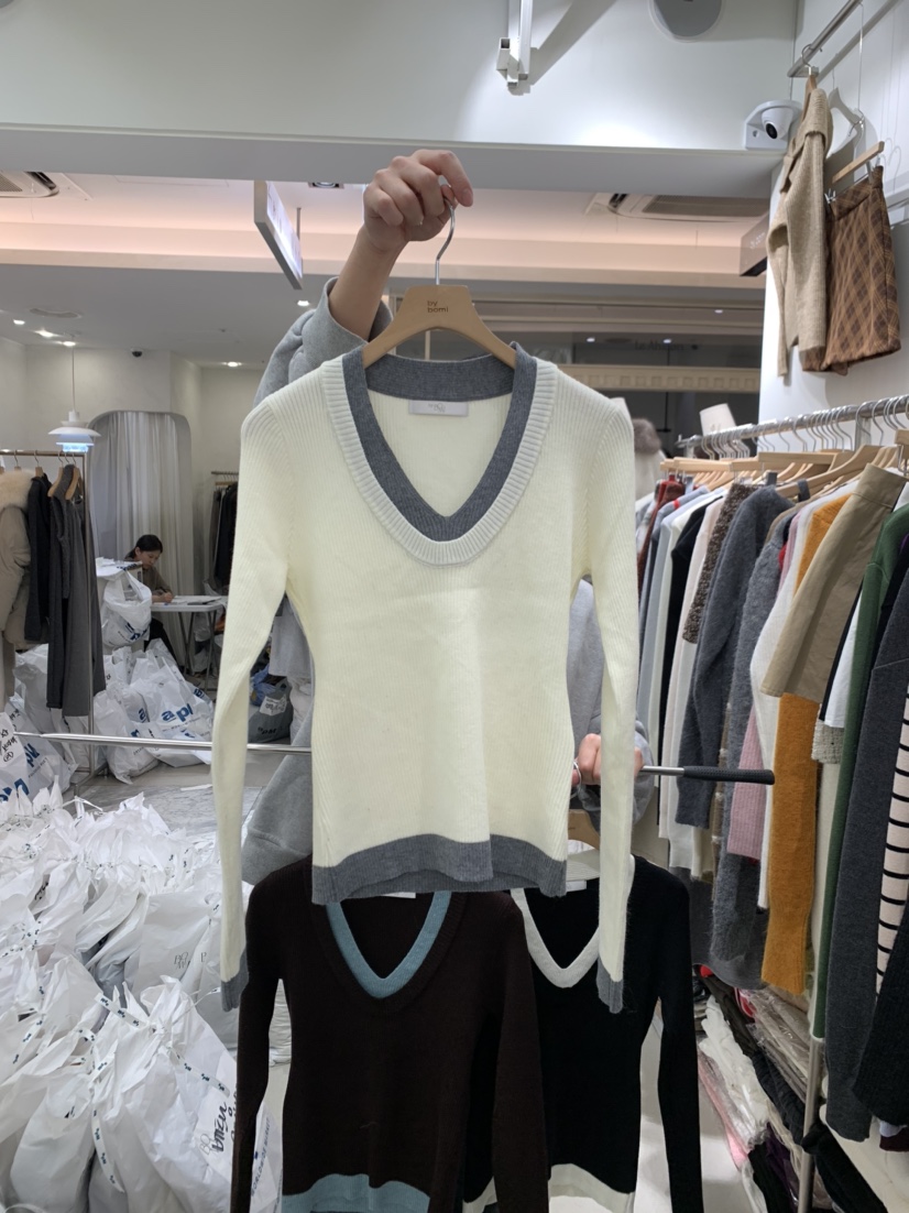 BY BOMI韓國直郵㊣女裝新品真品休閑熱賣25秋冬時尚針織衫BY BOMI針織衫圖色1