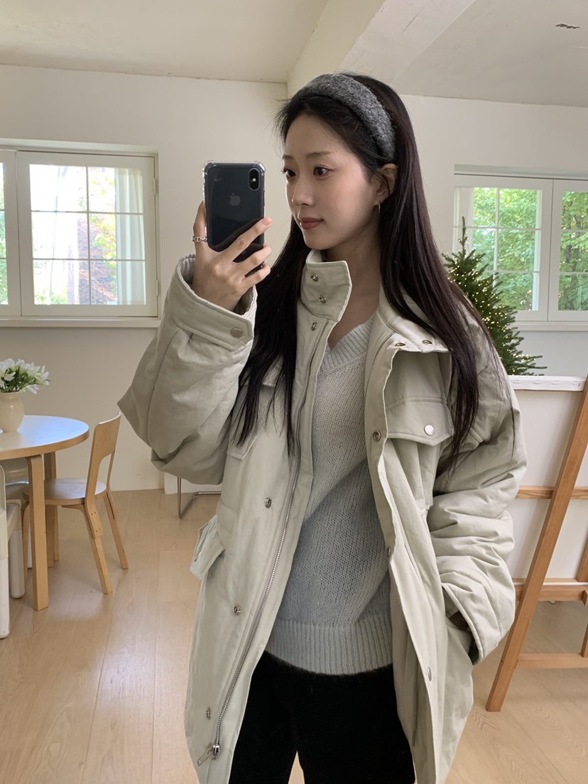 ALOT韓國代購㊣女裝新款25秋冬熱賣休閑人氣短款羽絨服填充A LOT短款羽絨服