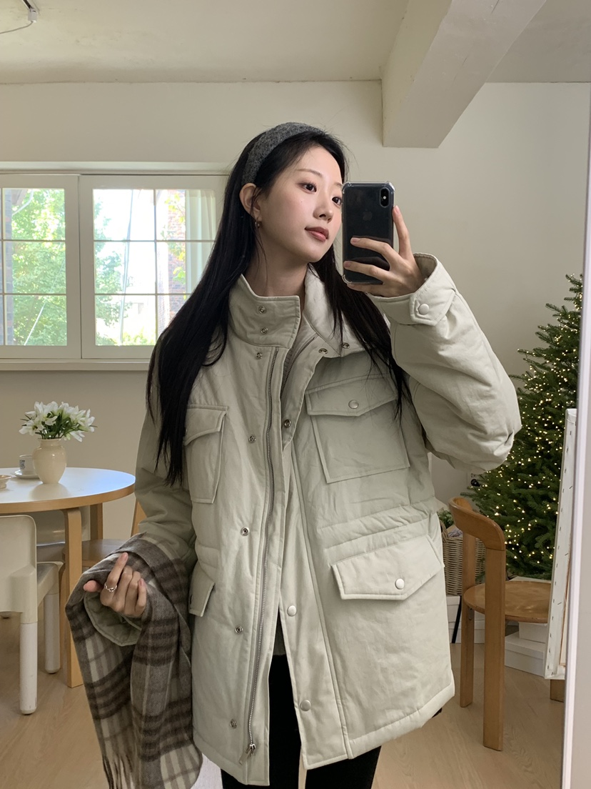 ALOT韓國代購㊣女裝新款25秋冬熱賣休閑人氣短款羽絨服填充A LOT短款羽絨服