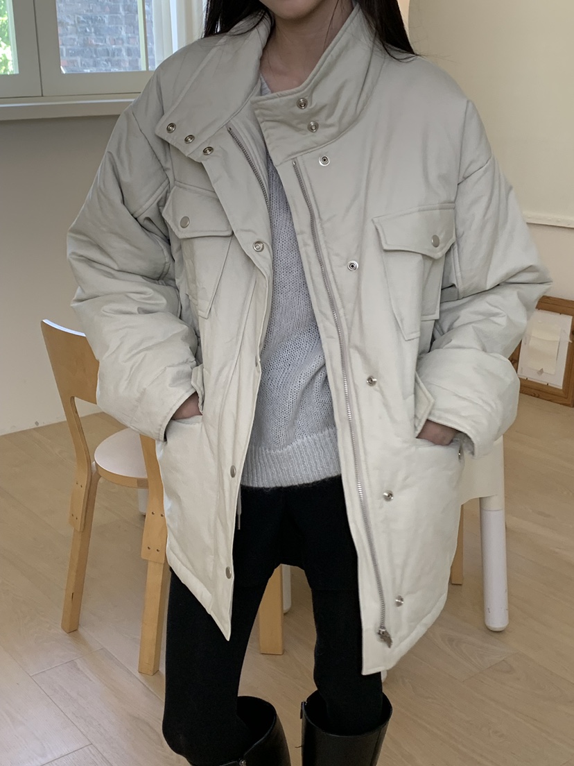 ALOT韓國代購㊣女裝新款25秋冬熱賣休閑人氣短款羽絨服填充A LOT短款羽絨服