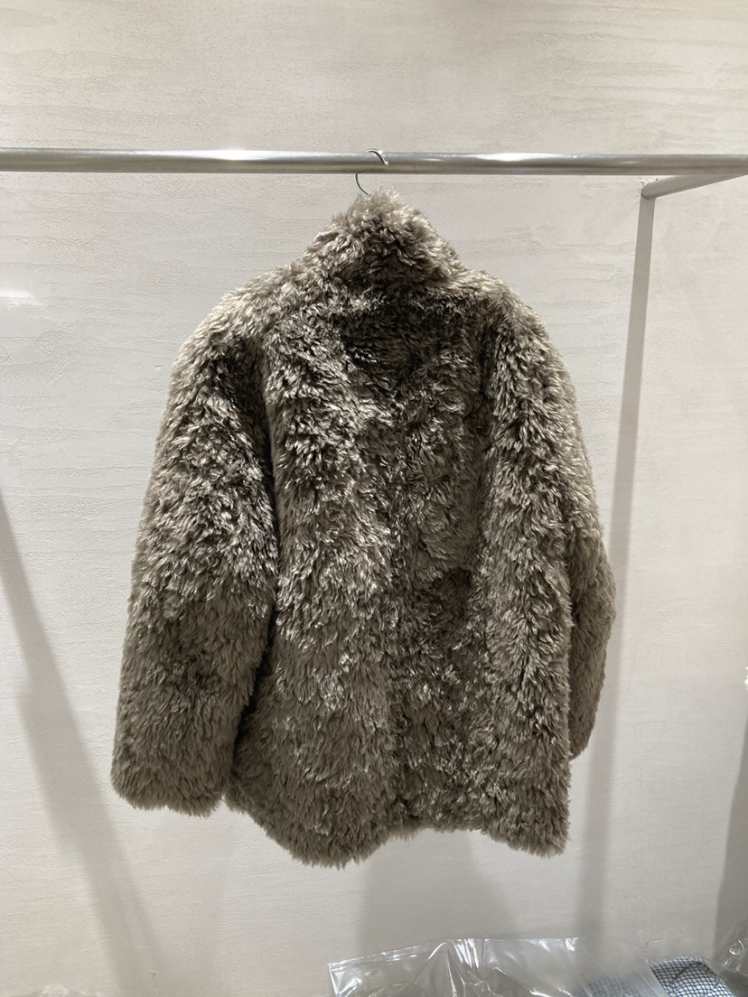 ROUGH韓國直郵㊣女士新品休閑推薦真品25秋冬短款大衣毛皮柔軟ROUGH短款大衣