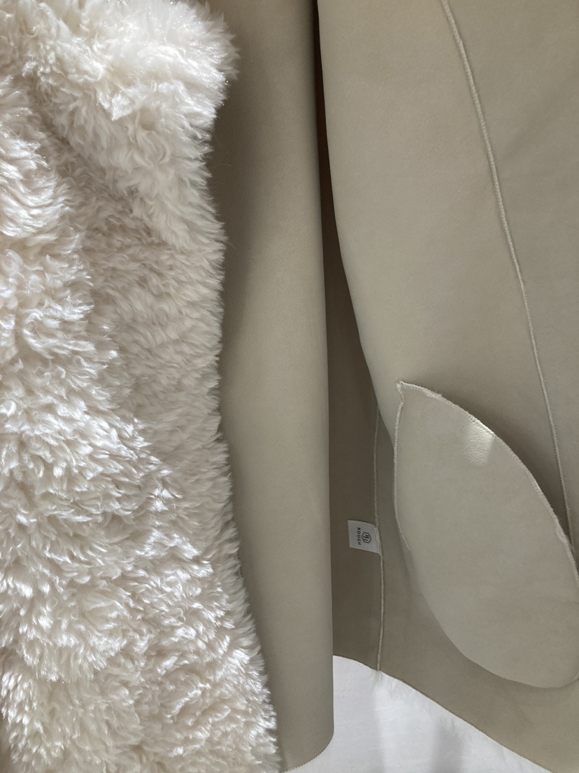 ROUGH韓國直郵㊣女士新品休閑推薦真品25秋冬短款大衣毛皮柔軟ROUGH短款大衣