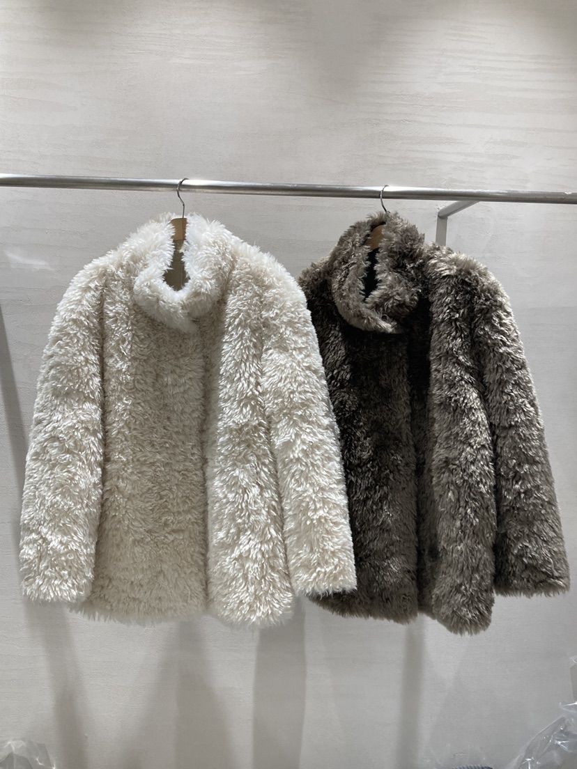 ROUGH韓國直郵㊣女士新品休閑推薦真品25秋冬短款大衣毛皮柔軟ROUGH短款大衣