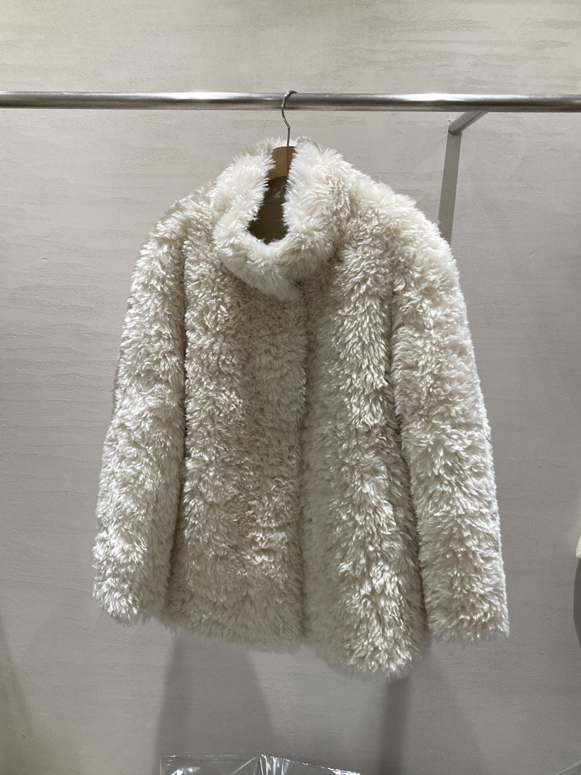 ROUGH韓國直郵㊣女士新品休閑推薦真品25秋冬短款大衣毛皮柔軟ROUGH短款大衣圖色2