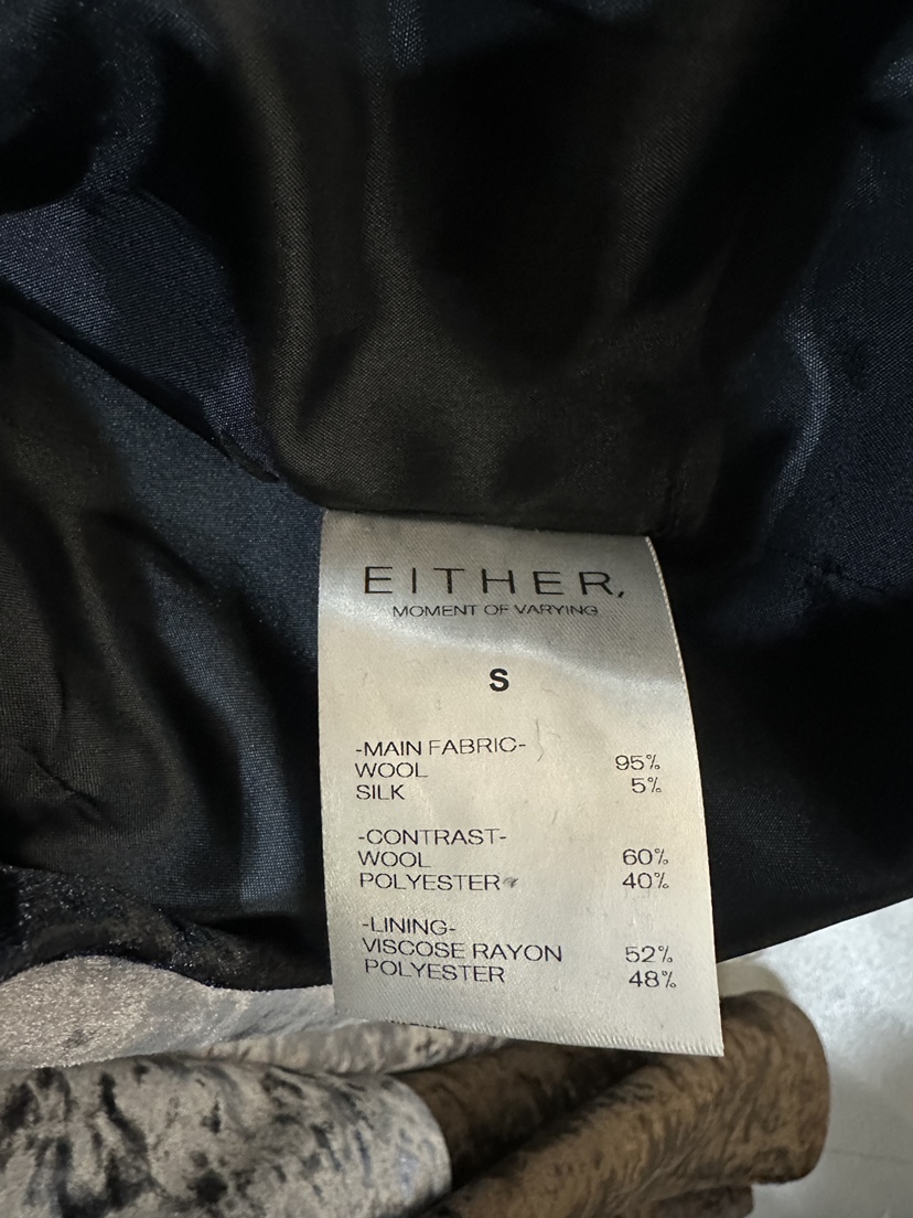 EITHER韓國代購㊣女士新款熱賣職業人氣推薦夾克粗花呢修身EITHER夾克