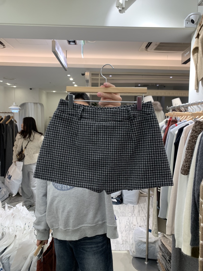 BY BOMI韓國直郵㊣女裝新品真品休閑熱賣人氣時尚裙褲格紋BY BOMI裙褲