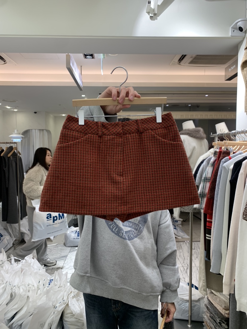 BY BOMI韓國直郵㊣女裝新品真品休閑熱賣人氣時尚裙褲格紋BY BOMI裙褲圖色2