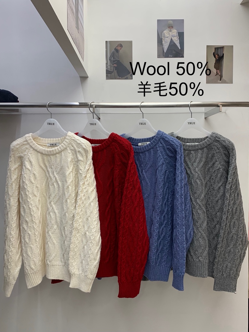 TRUE東大門㊣代購女士新品時尚職業熱賣推薦休閑真品25秋冬毛衣TRUE毛衣