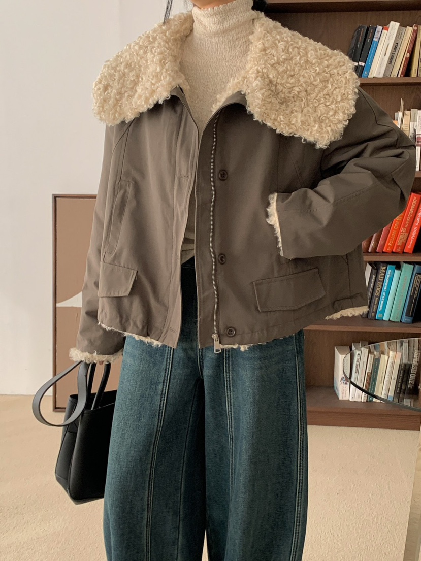 THE SIL韓國直郵㊣女士新款休閑時尚人氣熱賣25秋冬短款大衣THE SIL/1 2ILLY短款大衣圖色2