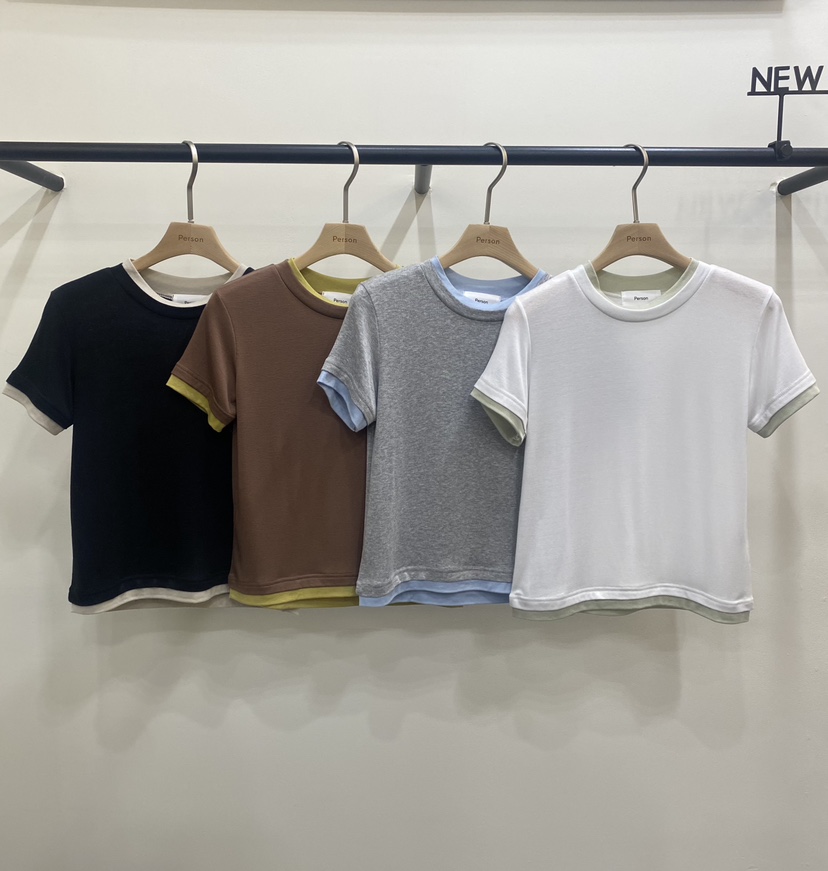 PERSON韓國直郵㊣女士新款熱賣時尚真品休閑推薦25秋冬職業T恤PERSONT恤