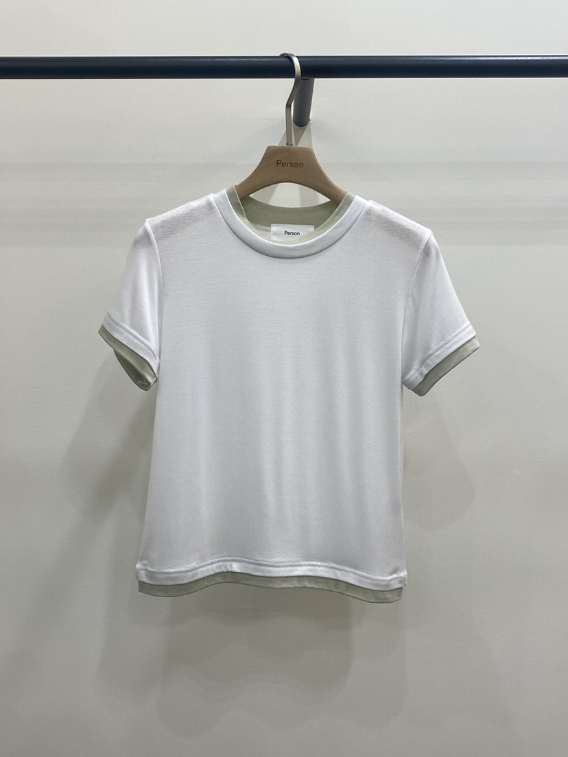 PERSON韓國直郵㊣女士新款熱賣時尚真品休閑推薦25秋冬職業T恤PERSONT恤圖色1