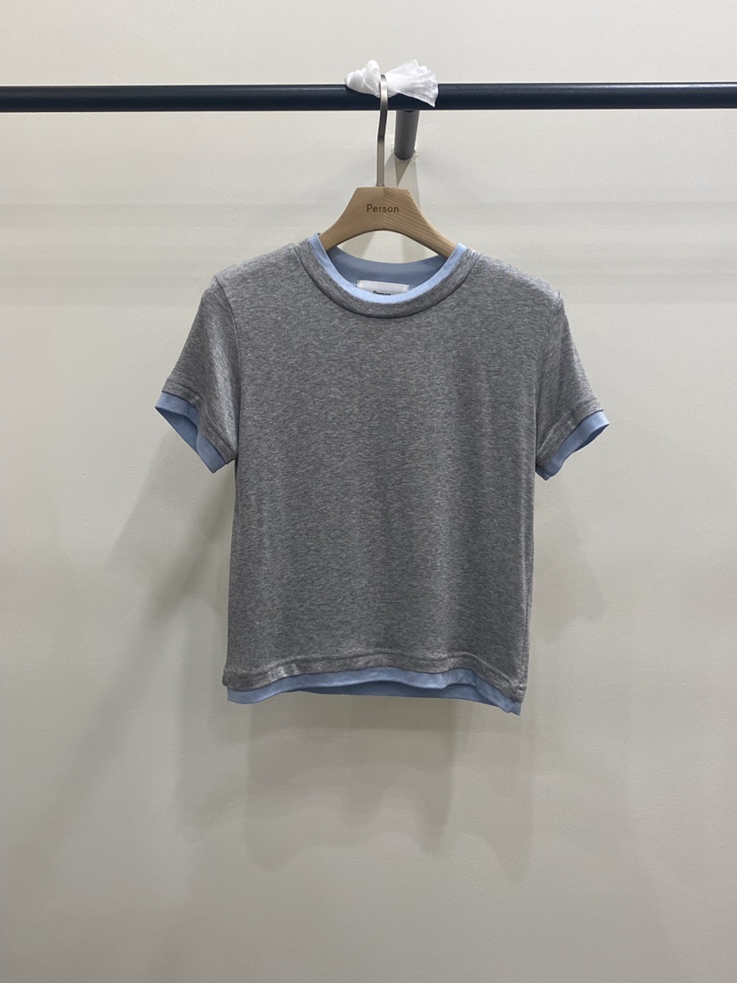 PERSON韓國直郵㊣女士新款熱賣時尚真品休閑推薦25秋冬職業T恤PERSONT恤圖色2