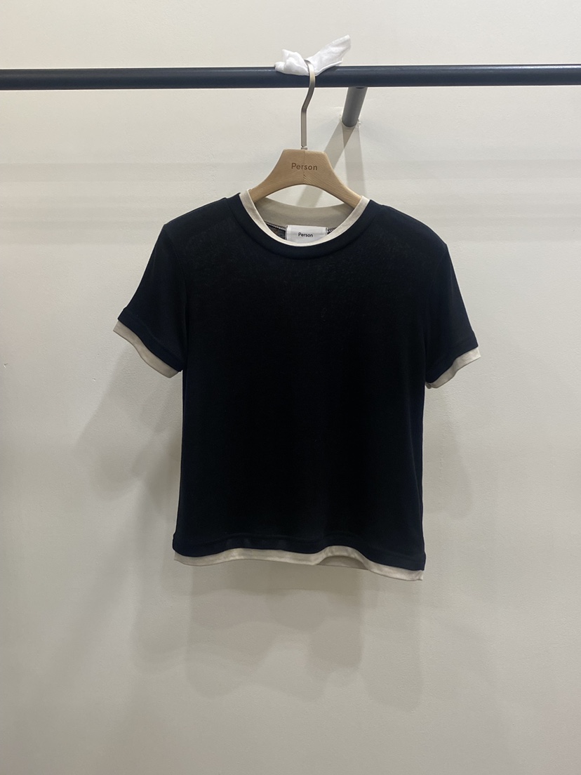 PERSON韓國直郵㊣女士新款熱賣時尚真品休閑推薦25秋冬職業T恤PERSONT恤圖色4