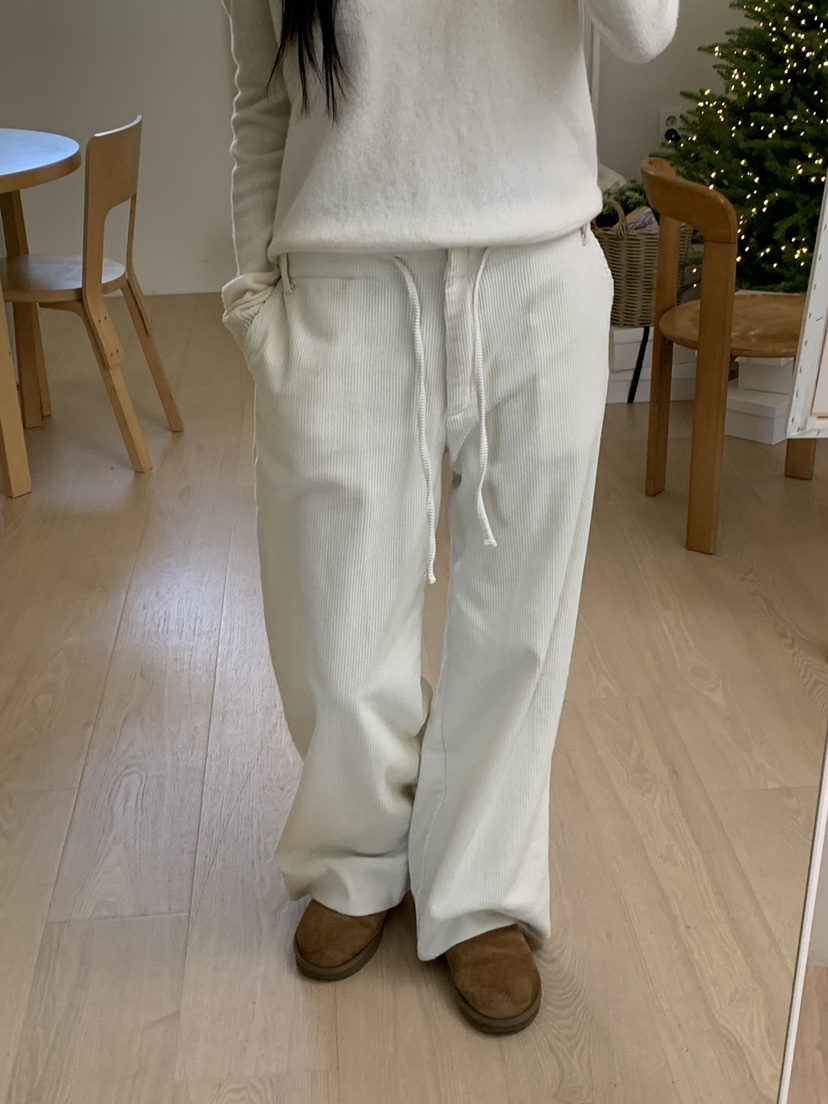 ALOT東大門㊣代購女士新款25秋冬時尚休閑真品休閑褲燈芯絨A LOT休閑褲