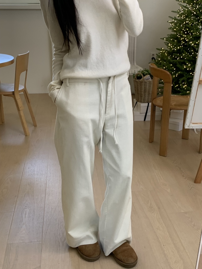 ALOT東大門㊣代購女士新款25秋冬時尚休閑真品休閑褲燈芯絨A LOT休閑褲