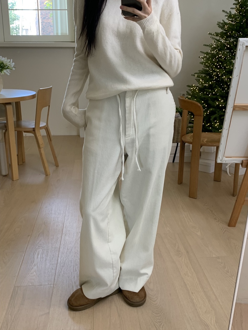 ALOT東大門㊣代購女士新款25秋冬時尚休閑真品休閑褲燈芯絨A LOT休閑褲