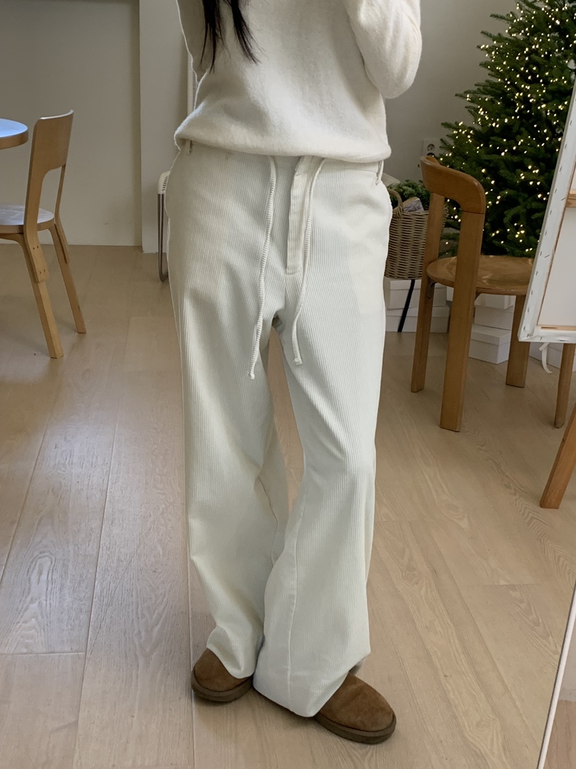 ALOT東大門㊣代購女士新款25秋冬時尚休閑真品休閑褲燈芯絨A LOT休閑褲圖色1