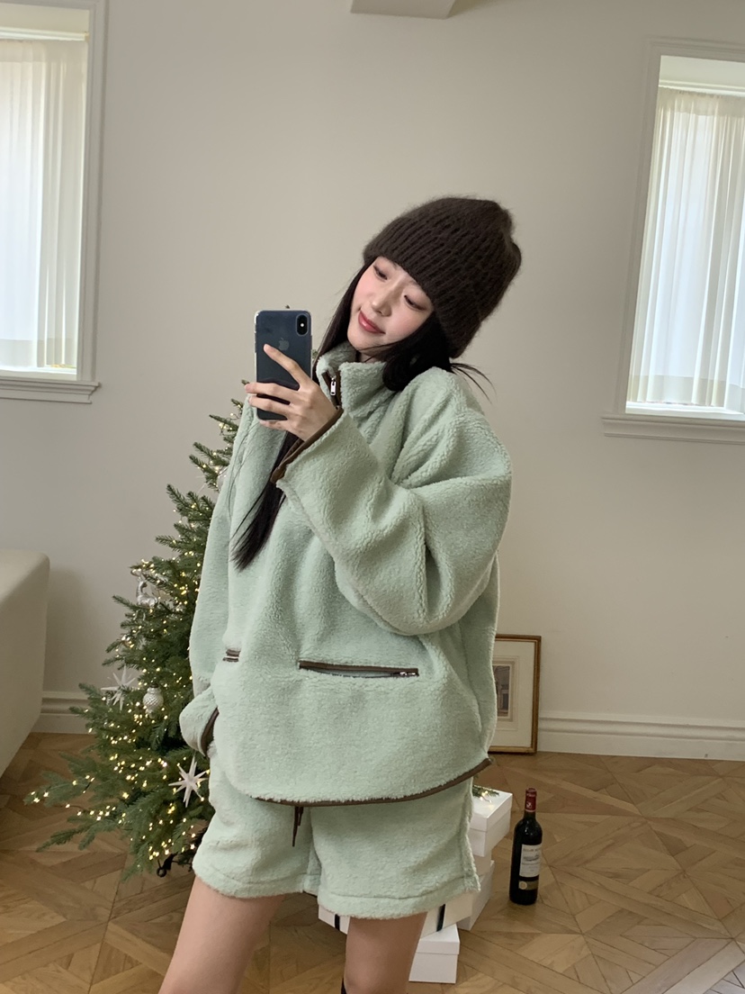 ALOT東大門㊣實拍女士新款人氣休閑推薦熱賣時尚衛衣皮革羊毛A LOT衛衣