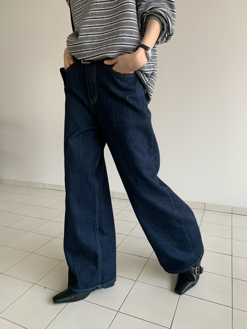 TRUE韓國代購㊣女裝新款休閑25秋冬推薦時尚真品人氣牛仔褲TRUE牛仔褲