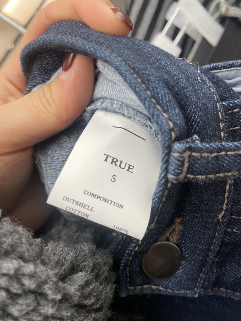TRUE韓國代購㊣女裝新款休閑25秋冬推薦時尚真品人氣牛仔褲TRUE牛仔褲