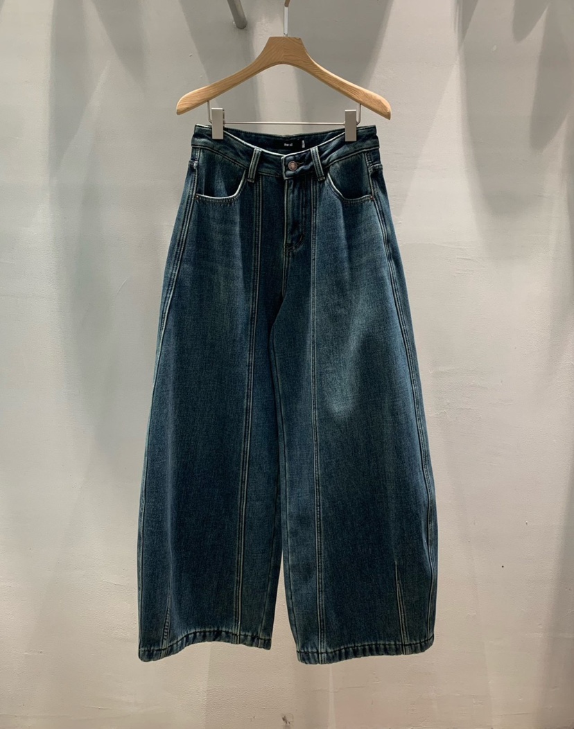 THE SIL韓國直郵㊣女士新款推薦休閑熱賣人氣職業牛仔褲復古THE SIL/1 2ILLY牛仔褲圖色1