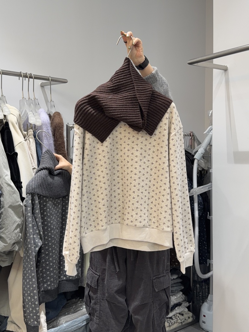 LOOKK韓國直郵㊣女裝新品推薦休閑職業熱賣人氣衛衣不含圍巾LOOKK衛衣圖色1