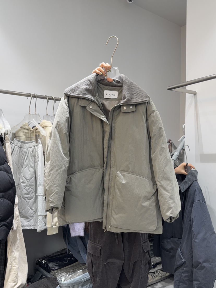 LOOKK韓國直郵㊣女士新款25秋冬時尚熱賣真品推薦短款羽絨服LOOKK短款羽絨服圖色1