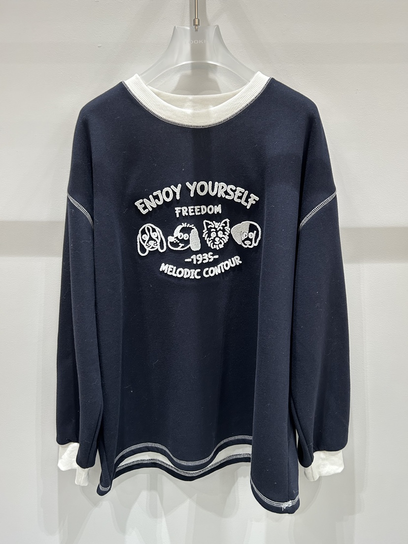 LOOKK東大門㊣實拍女裝新品25秋冬熱賣推薦真品職業時尚衛衣LOOKK衛衣圖色2