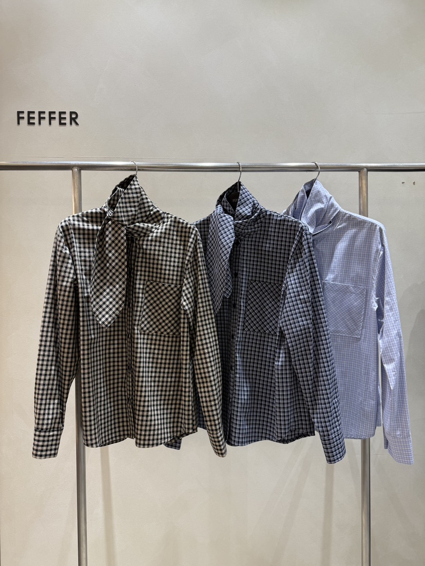 FEFFER東大門㊣代購女裝新款熱賣25秋冬真品人氣襯衫蕾絲衫FEFFER襯衫/蕾絲衫