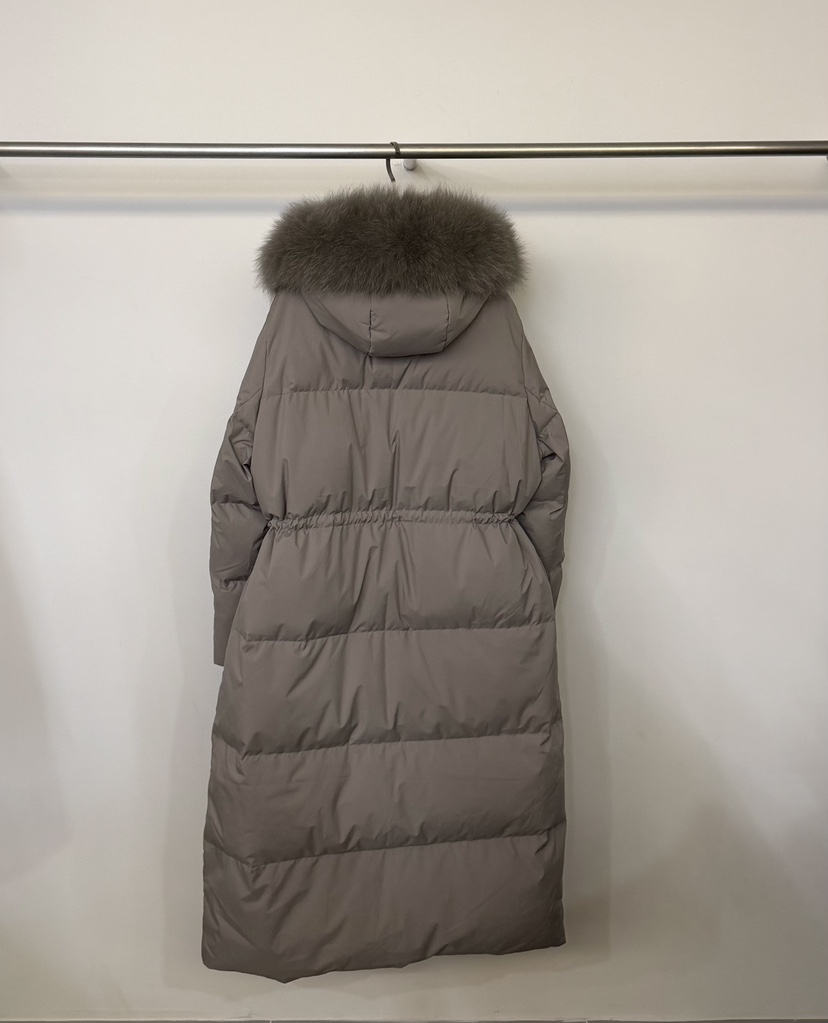 TWENTY FOUR SEVEN24-7東大門㊣實拍女士新品熱賣長款羽絨服狐貍填充絨TEWNTY FOUR SEVEN24-7長款羽絨服