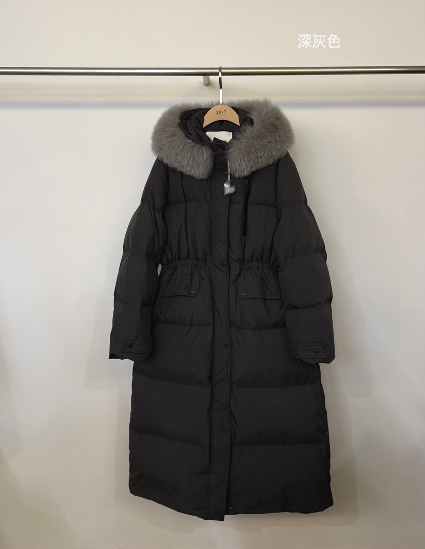 TWENTY FOUR SEVEN24-7東大門㊣實拍女士新品熱賣長款羽絨服狐貍填充絨TEWNTY FOUR SEVEN24-7長款羽絨服圖色3