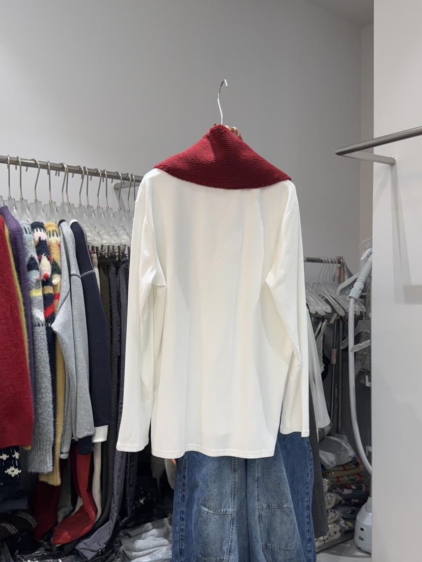 LOOKK東大門㊣直郵女裝新品時尚熱賣職業休閑真品長袖T恤圍巾LOOKK長袖T恤