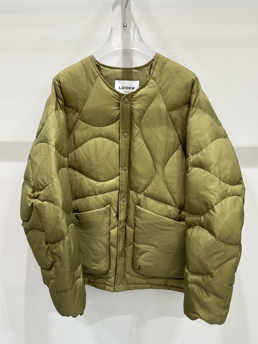 LOOKK東大門㊣代購女裝新款人氣時尚休閑短款羽絨服絎縫鴨絨LOOKK短款羽絨服圖色1