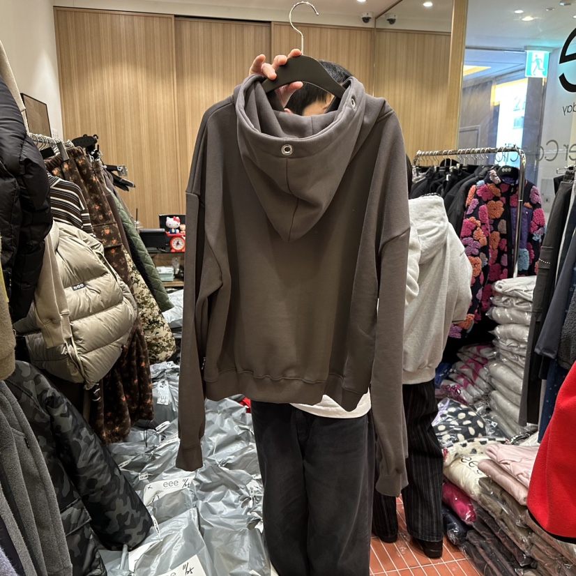 E/E/E東大門㊣直郵女裝新品真品人氣25秋冬時尚夾克兜帽鏤空E/E/E夾克