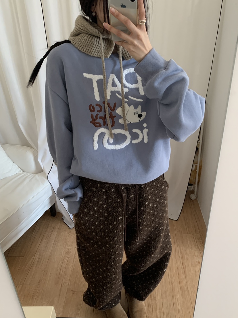 MORE THAN-P韓國代購㊣女裝新款真品25秋冬職業休閑時尚衛衣MORE THAN衛衣